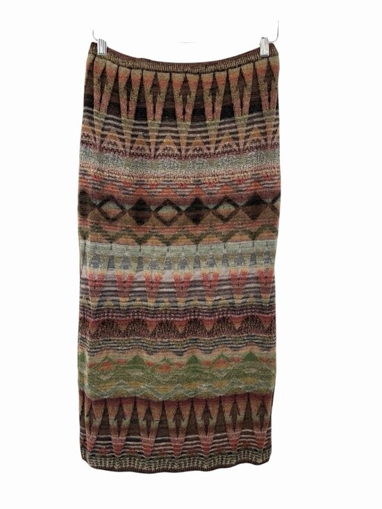 M.&Kyoko Dresses & Skirts - M.&KYOKO Women's Multicolor Geometric Stripe Wool Knit Pencil Skirt Small
